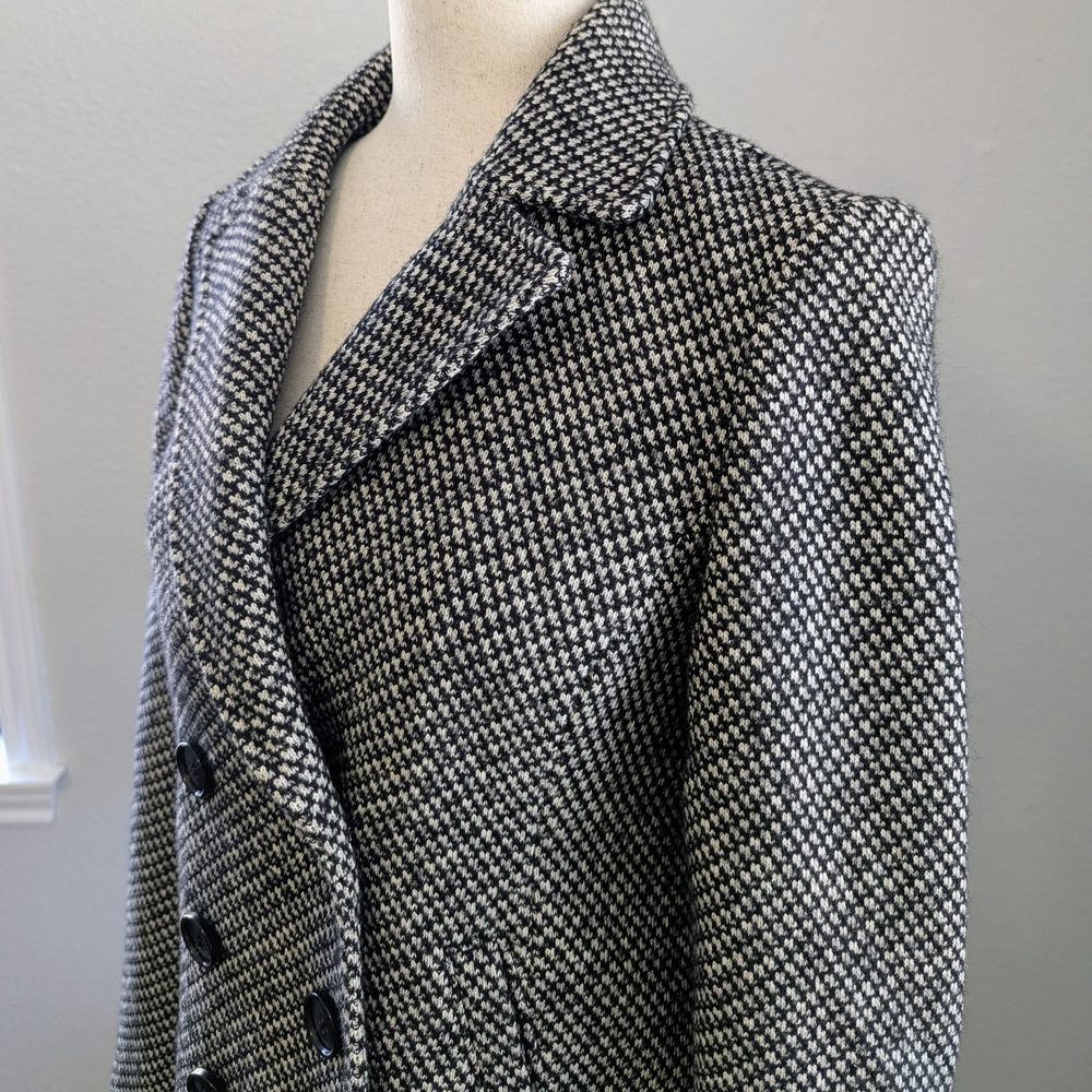 Ann Taylor LOFT Herringbone Wool Blend Peacoat Double Breasted Short Jacket XS - Picture 2 of 10
